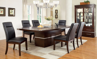 Furniture of America CM3130T Dark Cherry Dining Table with Chairs