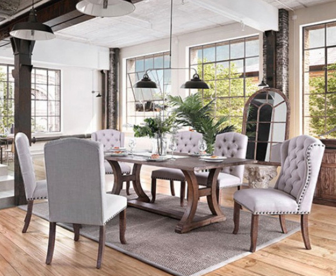 Furniture Of America Rustic Pine Table Set