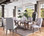 Furniture of America CM3829T Rustic Pine Dining Table Set