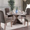 Bridgen 3429RT Round Marble Table with 4 Chairs