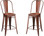 Lahner Bistro Style Metal Counter Stools (Set of 2)| Red Color CR104883