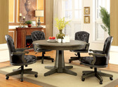 Yelena Gray 54" Round Card Table with Chairs