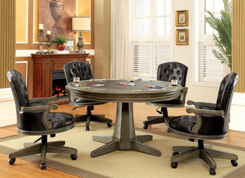 Yelena Gray 54 Round Card Room Table