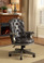 Yelena Gray Adjustable Poker Gaming Arm Chair on Casters 