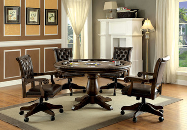 Furniture of America GM347 Round Card Table 