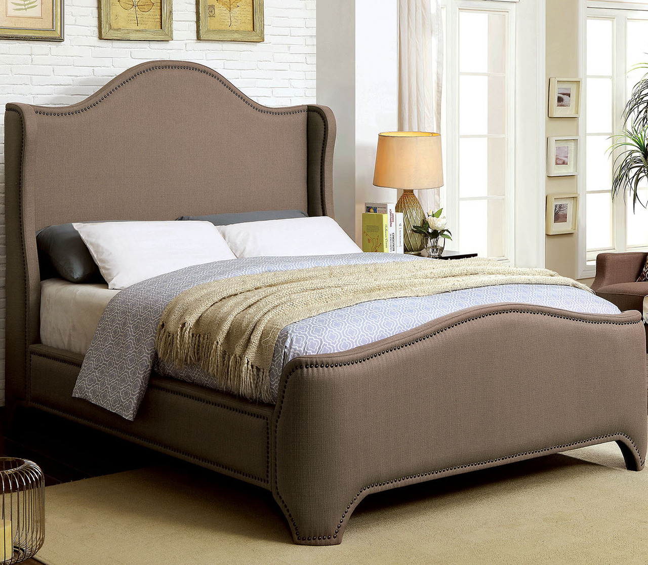 Furniture Of America Cm Wingback Bed - Furniture Of America Cm Wingback Bed Chic Camelback Look Headboard furniture of america cm wingback bed - furniture of america cm wingback bed chic camelback look headboard