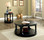 Furniture of America CM4422 Round Cocktail Table with Storage