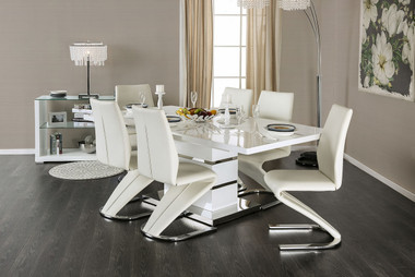 Furniture of America Midvale CM3650T White Dining Set