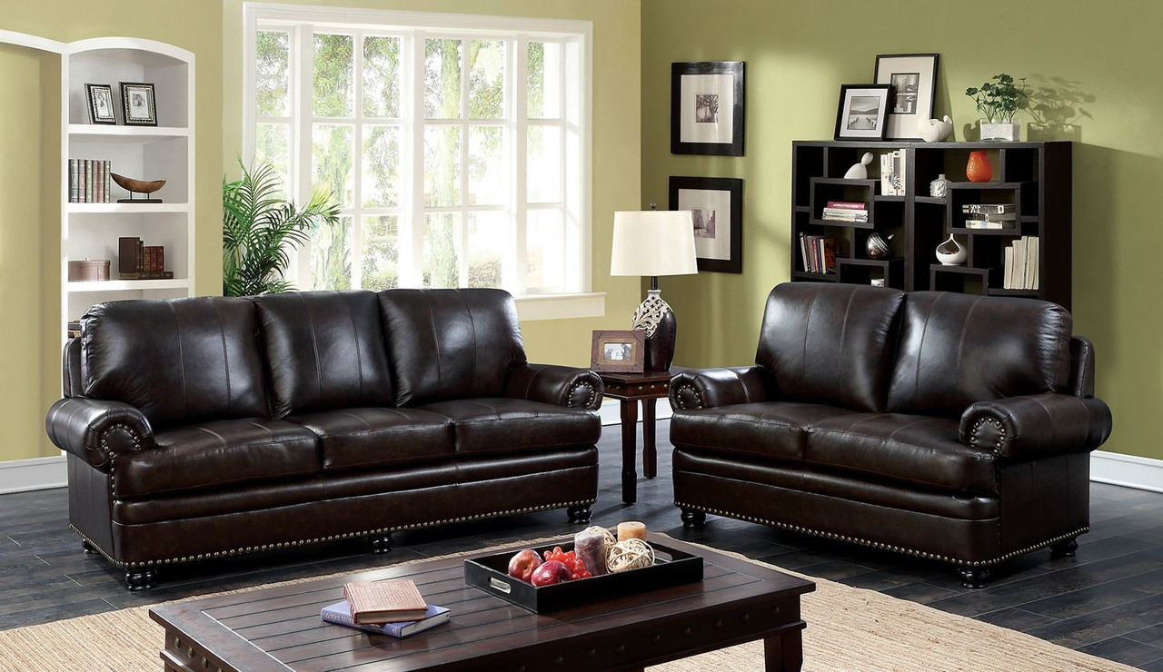 Reinhardt CM6318 Top Grain Leather Match Love Seat