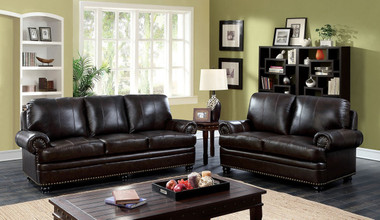 Reinhardt CM6318 Top Grain Leather Match Love Seat