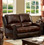 Turton CM6191 Top Grain Leather Match Love Seat | Furniture of America Brown Top Grain Leather Match Love Seat