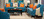 Blue Peacock Living Room Set