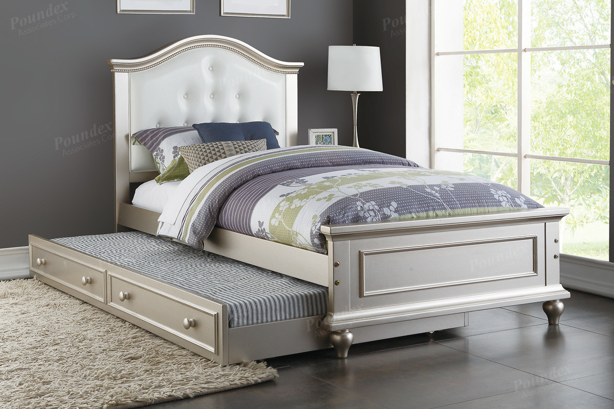 Poundex F9377 Twin Bed with Trundle