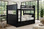 Dillon queen over queen bunk bed with vertical ladder black
