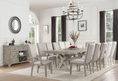 ACME 72860 Gray Oak Dining Table with 8 Chairs