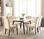 ACME 72820 White Marble Top Walnut Dining Set