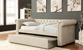 Leanna bed with Pull Out Trundle in Beige
