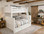 Dillon twin XL over queen bunk bed in white finish