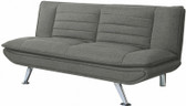Gray Woven Fabric Pillow Top Convertible Sofa