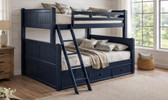 Dillon full XL over queen bunk bed in navy blue