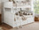 Beadboard full XL over queen bunk bed in white