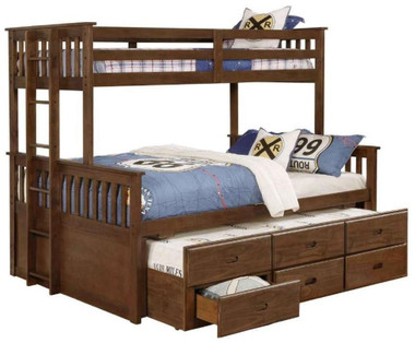 Bristol Twin XL over Queen Bunk with Trundle and Drawers