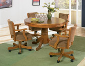 Oak Game Table with Chairs