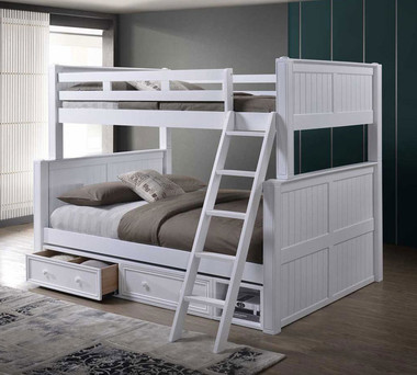 Foster Full XL over Queen Bunk Bed in White