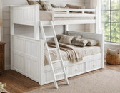 Dillon full XL over queen bunk bed in white finish