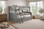 Dillon full XL over queen bunk bed in gray for adults
