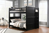 Dillon Queen Size Bunk Bed with End Ladder in Black