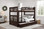 Espresso queen over queen mission bunk bed