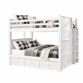 Dillon full over full bunk bed with dual height in white finish