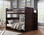Dillon dual-height full bunk bed solid wood espresso