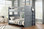 Dillon full over full bunk bed in gray for airbnb