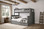 Dillon bunk bed with straight ladder mounted on end