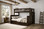 Twin over full bunk bed with flexible ladder positioning - Espresso