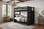 Solid wood Twin xl bunk bed dual height black