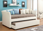 White bed with Under Bed Trundle