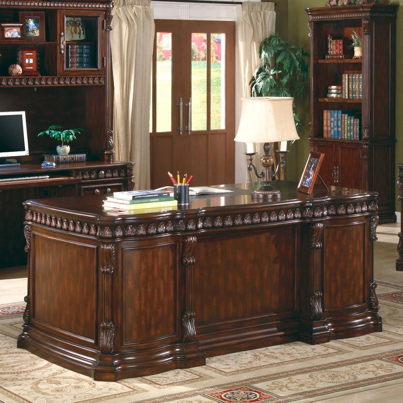 Jordan Rich Brown Home Executive Office Desk | Executive Desk