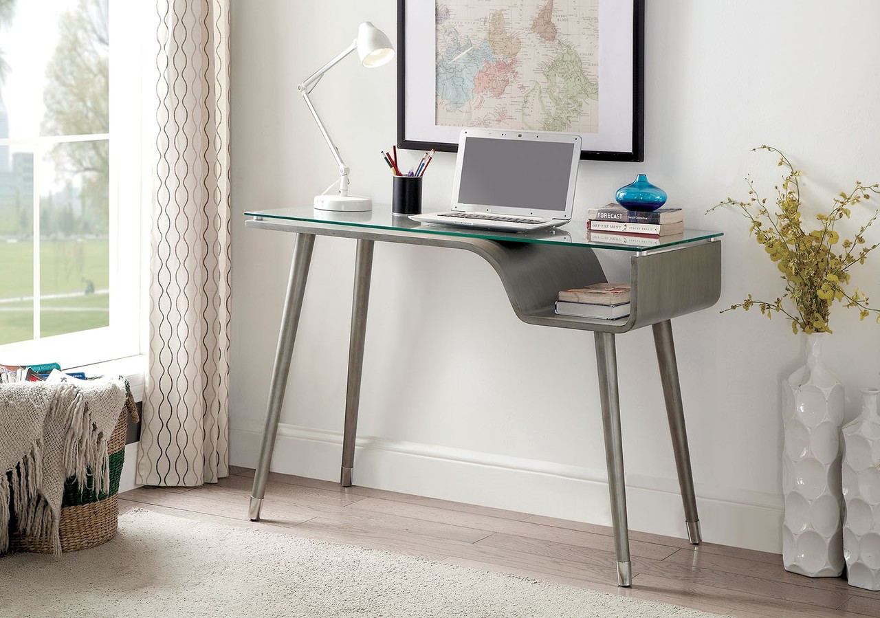 Holger Dk6448 Glass Top Writing Desk