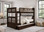 espresso full size bunk bed for airbnb and vacation homes

