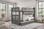 full size bunk bed with trundle in gray