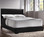 Black Bycast Leather Queen Modern Bed