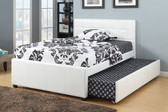 White Bed With Trundle 