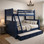 Dillon navy blue twin over full bunk bed
