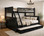 Cottage style black bunk bed with trundle