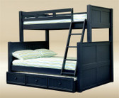 Navy Blue Twin Over Full Bunk Bed 