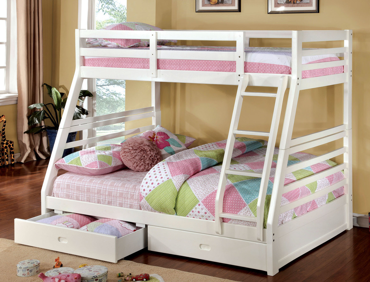 twin full bunk bed wood