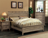 Weathered Oak Queen Transitional Bed